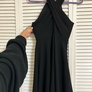 Express black crossover dress